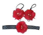 Croshka Designs Set of Two Flower Headbands in Ivory