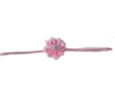 Layered Satin Flower with Pearl Centre on Lace Headband - White