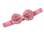 Satin & Tulle Layered Flower Headband in Coral Color