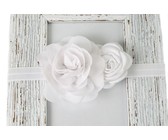 Croshka Designs Set of Two Flower Headbands in Ivory