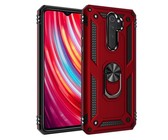 Magnetic Kickstand Ring Stand Armor Case for Samsung Galaxy J8 Red