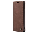 Magnetic Wallet Phone Case for Samsung S8 Plus - Coffee