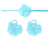 Croshka Designs Set of Two Flower & Bow Headbands in White Colour