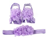 Croshka Designs Set of Two Flower & Bow Headbands in White Colour