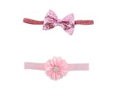 Baby Headbands 8 Piece Hamper - Rose Shabby Pearl