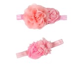 Croshka Designs Set of Two Flower & Bow Headbands in White Colour