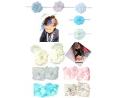 Baby Headbands Girl's Flower & Diamante Footies with Headbands 10 sets - Mixed (0 - 2 Years)