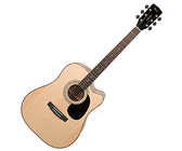 Cort AC120CE OP Classic Series Nylon String Acoustic Electric Cutaway Guitar with Bag (Open Pore Natural)