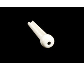 Allparts Acoustic Guitar Plastic Bridge End Pins - White with Black Dot (Pack of 50)