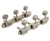 Allparts Acoustic Guitar Vintage Deluxe Style Machine Heads with Nickel Buttons (Nickel)