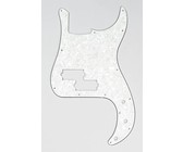 Allparts Electric Guitar 3-Ply Outline and No-Holes Pickgaurd for Fender Stratocaster Style Guitars (White Pearloid)