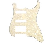 Allparts Electric Guitar 11-Hole 3-Ply Pickgaurd for Fender Stratocaster HSS Style Guitars (Parchment Pearloid)