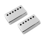 Allparts Electric Guitar Nickel-Silver 50mm String Spacing Humbucker Pickup Cover Set (Chrome)