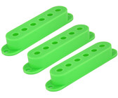 Allparts Electric Guitar Plastic Single Coil Pickup Cover Set for Fender Stratocaster Style Guitars (Green)