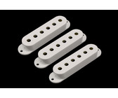 Allparts Electric Guitar Plastic Single Coil Pickup Cover Set for Fender Stratocaster Style Guitars (Vintage Cream)