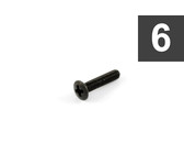 Allparts Guitar Short Machine Head Button Screws - Black (Pack of 6)