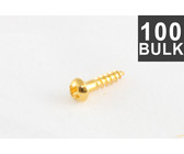 Allparts Guitar Small Machine Head Screws for Enclosed Machine Heads - Gold (Pack of 100)