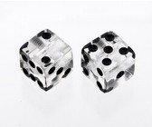 Allparts Guitar Solid Shaft Dice Contol Knob Set with Set Screw (Clear)