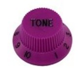 Allparts Guitar Split Shaft Plastic Top Hat Tone Control Knob Set for Fender Stratocaster Style Guitars (Red)