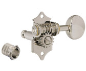 Gotoh SE700 SE Series Guitar 3 A-Side Open Gear Machine Heads Set with Metal Oval Button (Nickel)