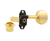 Gotoh ST31-SB5 Stealth-Key Series Electric Guitar 3 A-Side Light Weight Standard Post Machine Heads Set (Gold)