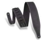 Planet Waves L25W1400 Deluxe Series 2.5 Inch Racing Stripes Leather Instrument Strap (Black and Red)