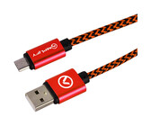 Amplify Pro Linked Series Micro USB Braided Cable - Black And Red