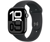 Apple Watch Series 10 (GPS 46mm) Jet Black Aluminium Case with Black Sport Band - M/L (MWWQ3QA/A)