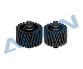 Align idler pulley helical gear